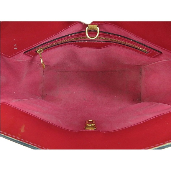 Louis Vuitton Glossy Red Tote with Brown Handles - Picture 8 of 14